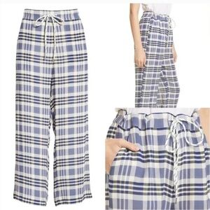 Baum und pferdgarten silk plaid crop pants